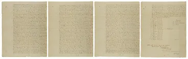 Image: Purchase of Port Nicholson (attested copy), 27 September 1839