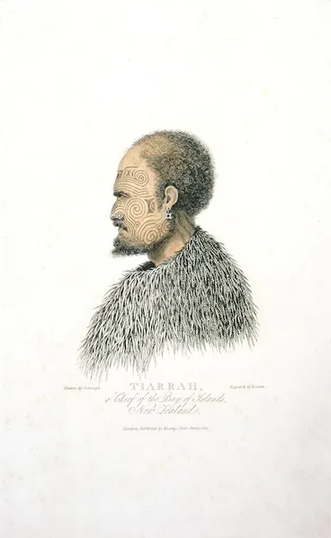 Image: Savage, John, 1770-1838 :Tiarrah, a chief of the Bay of Islands, New Zealand. Engrav'd by G Cooke; drawn by J Savage. London 1807