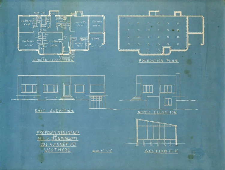 Proposed residence for W. E. B. Dunningham 226 Garnet Rd Westmere