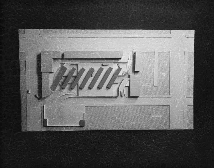 Model of proposed Federal Street Bus Terminal, 1957