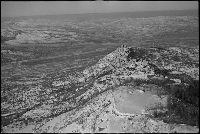 Aerial view of Sangro River Area, Italy, World War II - Photograph taken by George Kaye