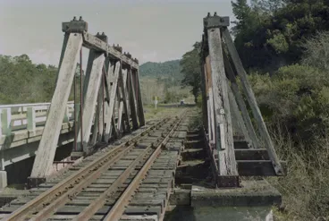 Image: Photograph of wooden rail bridge