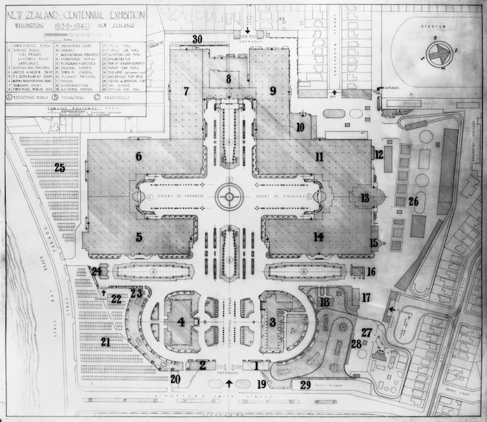 Plan of the Wellington Centennial Exhibition buildings