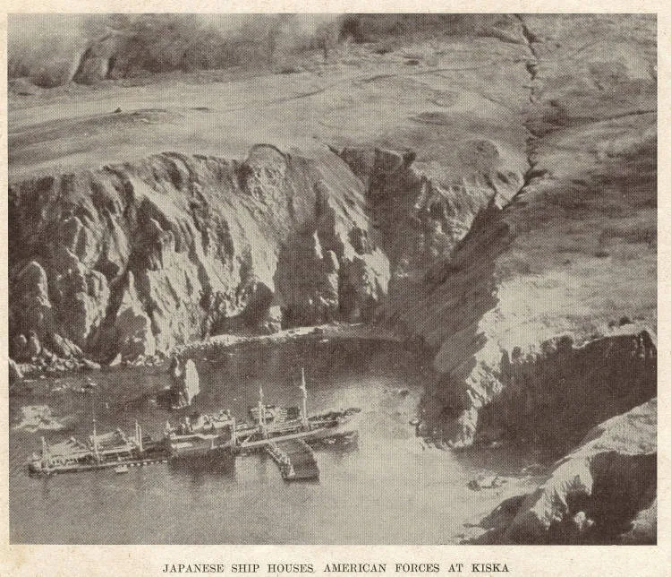 Japanese ship houses American forces at Kiska