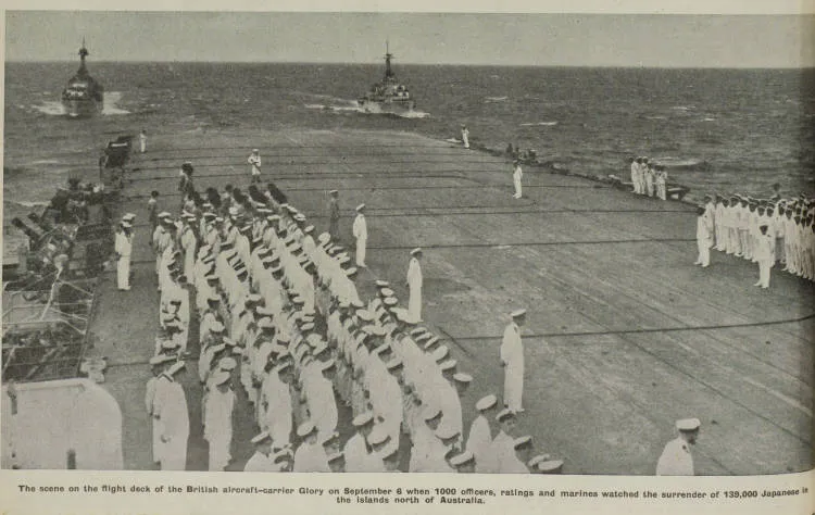 The Japanese surrender in the southwest Pacific