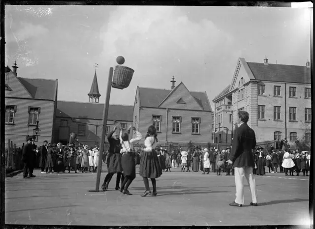 Netball game, [ca 1910]