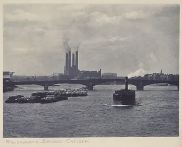 Image: Wandsworth Bridge, Chelsea. From the album: Photograph album - London
