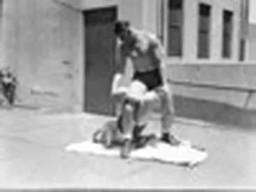 Image: Wrestlers, Lofty Blomfield (taken for Leichhardt Stadium)