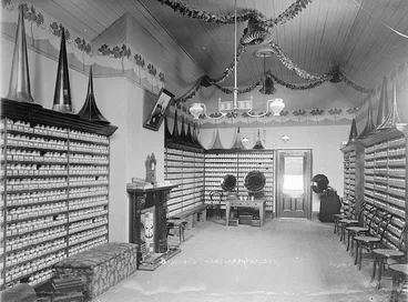 Image: Andrew Balting's phonograph parlour at 97 Hardy Street, Nelson