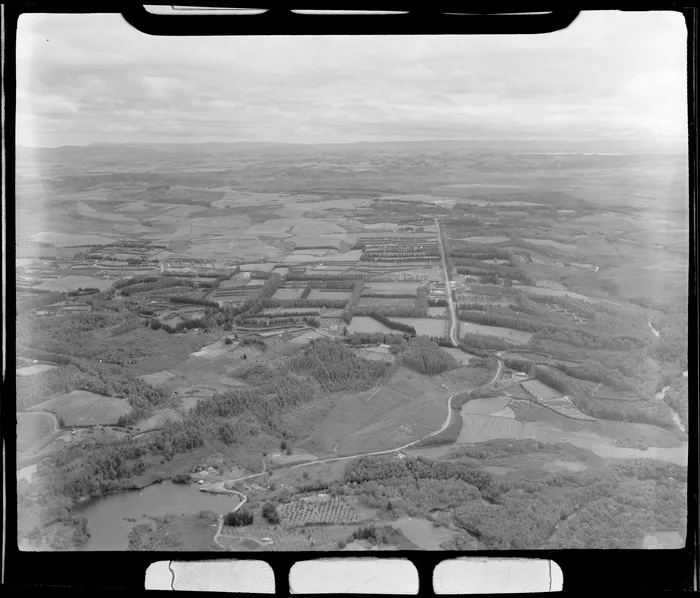Market gardens near the township of Kerikeri, looking south to farmland beyond, Bay of Islands, Northland Region