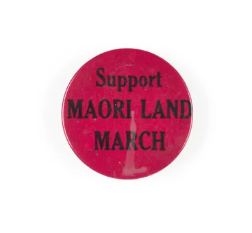 Image: Support Maori Land March badge