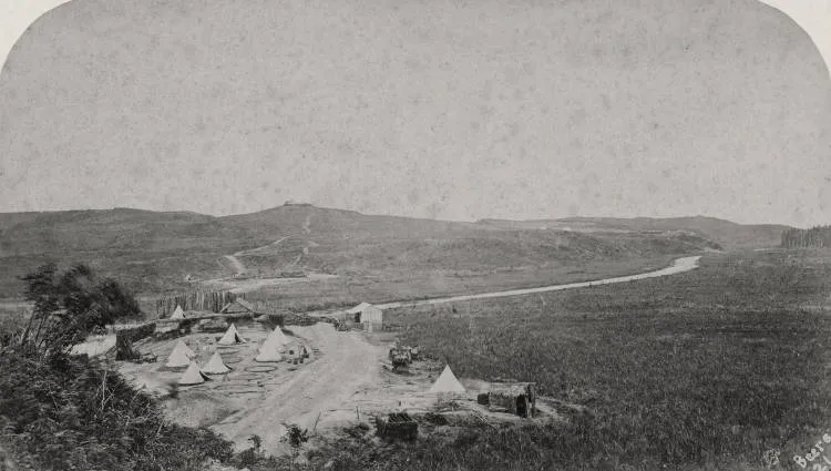 Naval Camp, Maungatawhiri Creek, 1864