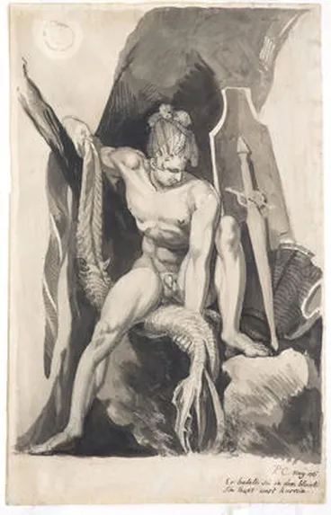 Image: Siegfried having slain Fafner the snake