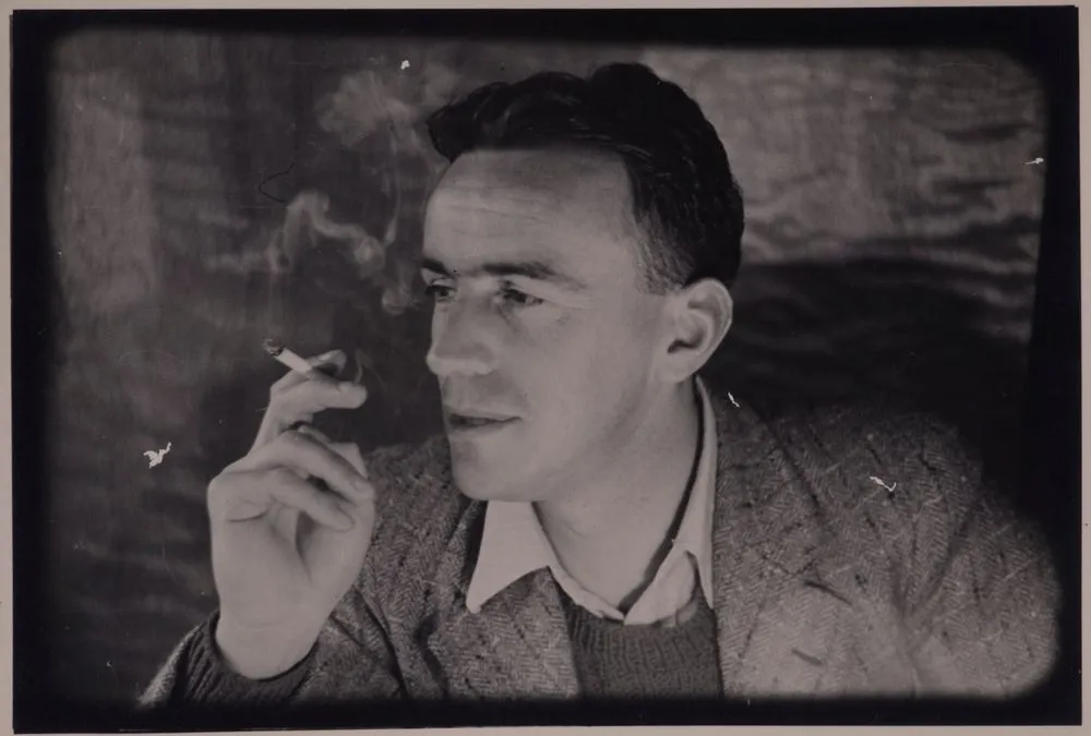Portrait of a man smoking a cigarette