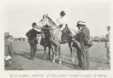 Image: Miss Ethel Abbott, Auckland's famous lady jumper