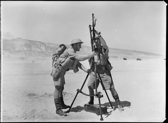 Anti-aircraft training at Maadi Camp