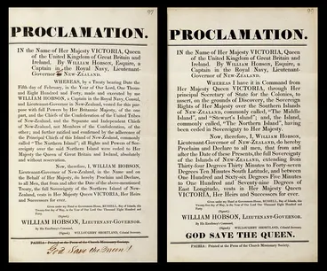 Image: Proclamations of sovereignty over Aotearoa New Zealand, 21 May 1840