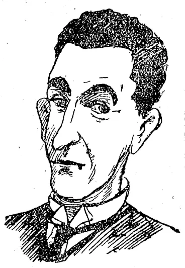 Image: RALEIGH GINSBERG  (Committed for sentence on 26 charges of theft). (NZ Truth, 18 July 1925)