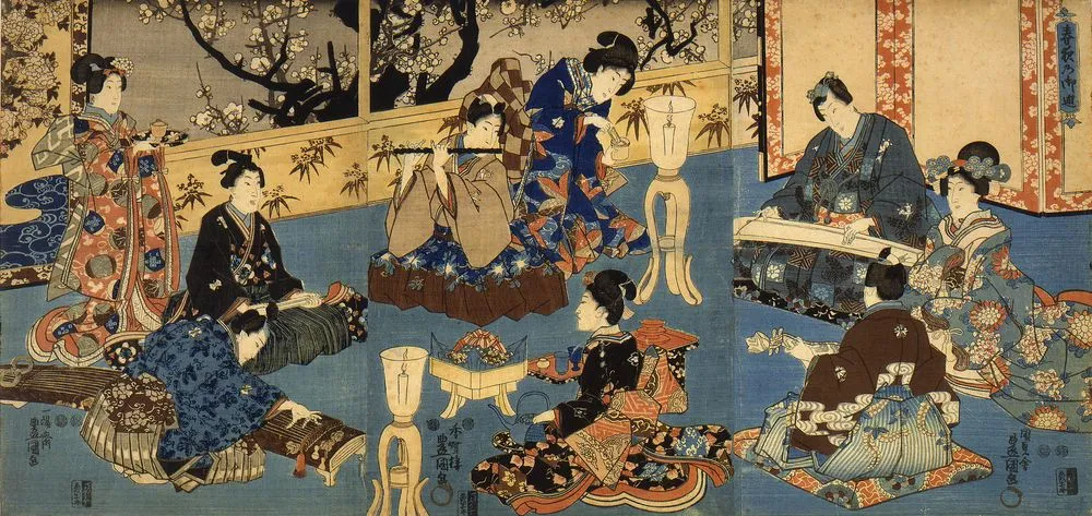 Haru no yoru no on-asobi (Music on a spring evening).