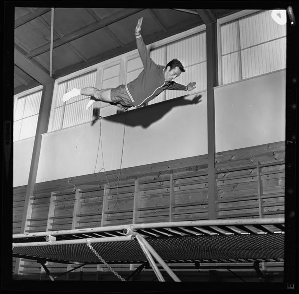 Barrie Truman trampolining