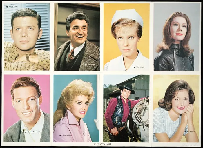 Otago Daily Times: N.Z. TV weekly pin-ups. Printed offset by the Otago Daily Times [ca 1966-1969]