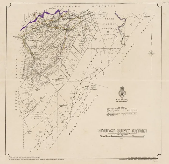 Rimutaka Survey District [electronic resource] / H. Armstrong delt. ; additions by W. Bardsley.
