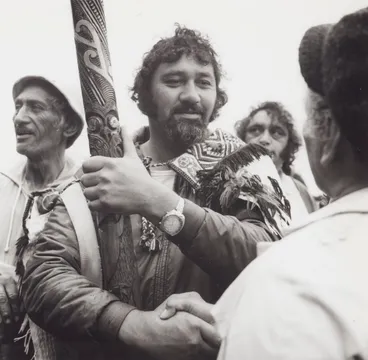 Image: Maoritanga - Scenes from Maori Life, Maori Land March.