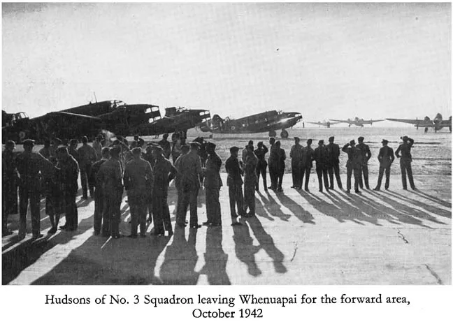 Hudsons of No. 3 Squadron leaving Whenuapai for the forward area, October 1942