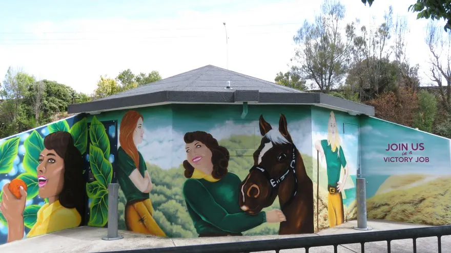 Memorial Park toilets' mural