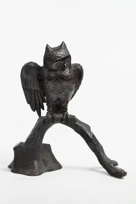 figure, owl on branch