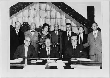 Image: First meeting of the Maori Education Foundation at Parliament Buildings, Wellington