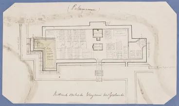 Image: Artist unknown :(Pukenamu) Rutland Stockade, Wanganui, New Zealand [1847]