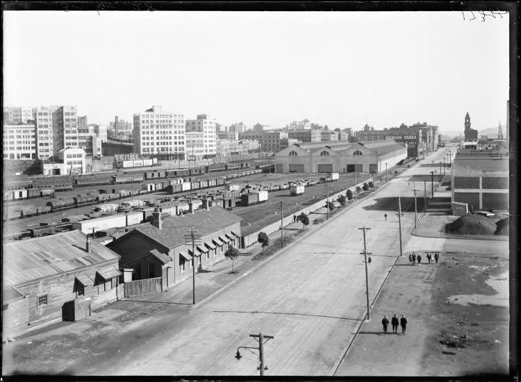 Quay Street from Luna Park, Auckland Central, 1928