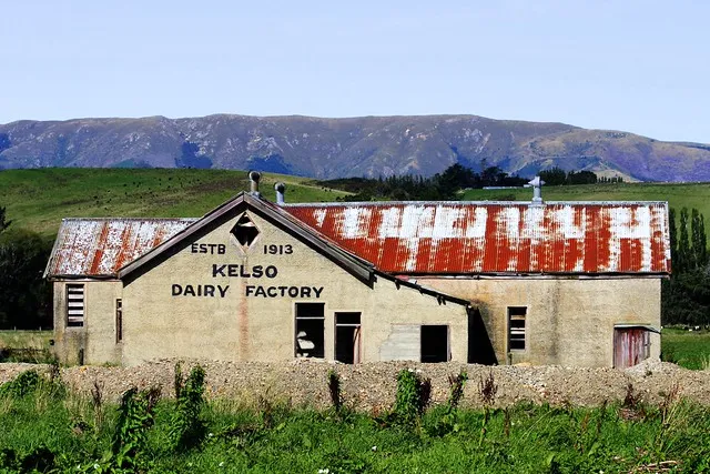 Old dairy factory, Kelso, Otago, New Zealand