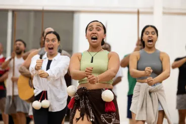 Image: Te Rōpū Manutaki Kapa Haka rehearsal, 2023