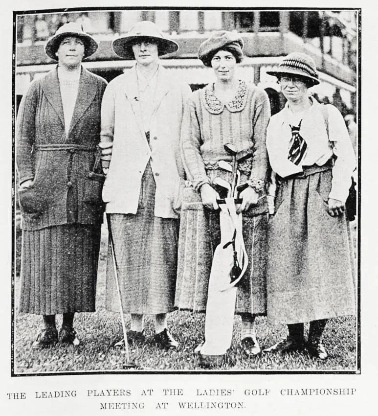 The leading players at the ladies' golf championship meeting at Wellington