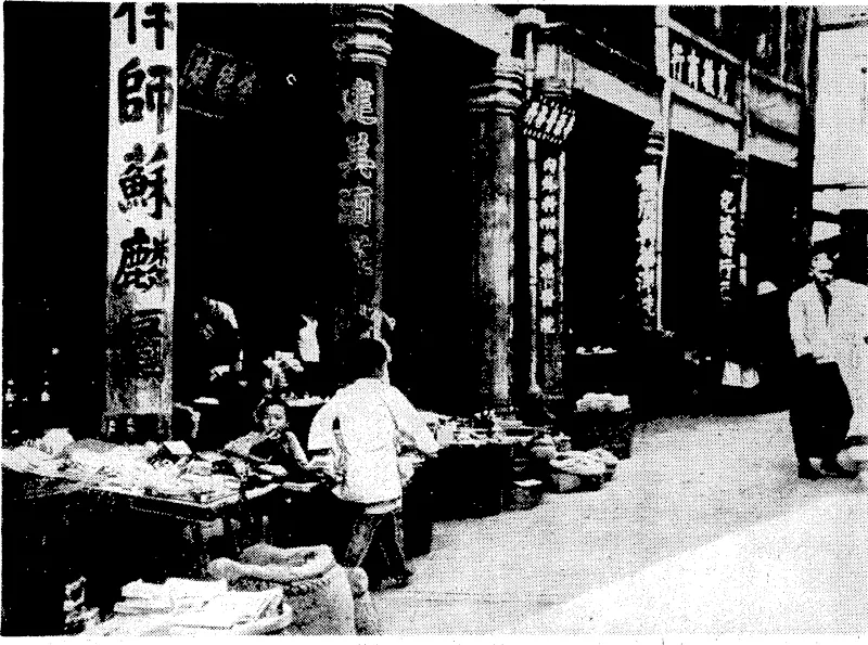After severe fighting in the vicinity hostilities passed beyond the confines. of Amoy, in the Fukien Province, South China, and street traders and merchants again brought out-their stalls into the streets. Although captured by Japanese in,, their advance, very little material damage was done to Amoy, and ~'■■..■; "business as usual" is generally indicated. (Evening Post, 03 November 1938)