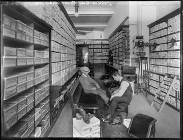 Image: City Boot Palace shoe shop interior, Christchurch