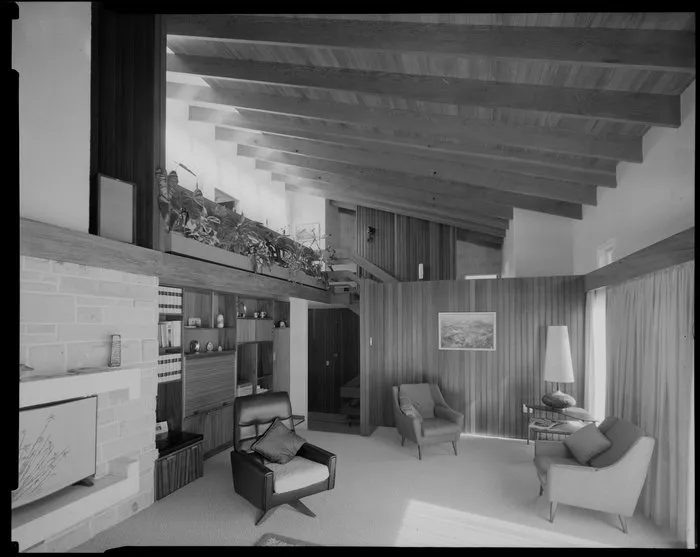 Living room interior, Fechney house