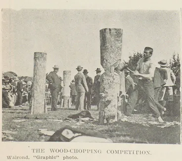 Image: The wood-chopping competition