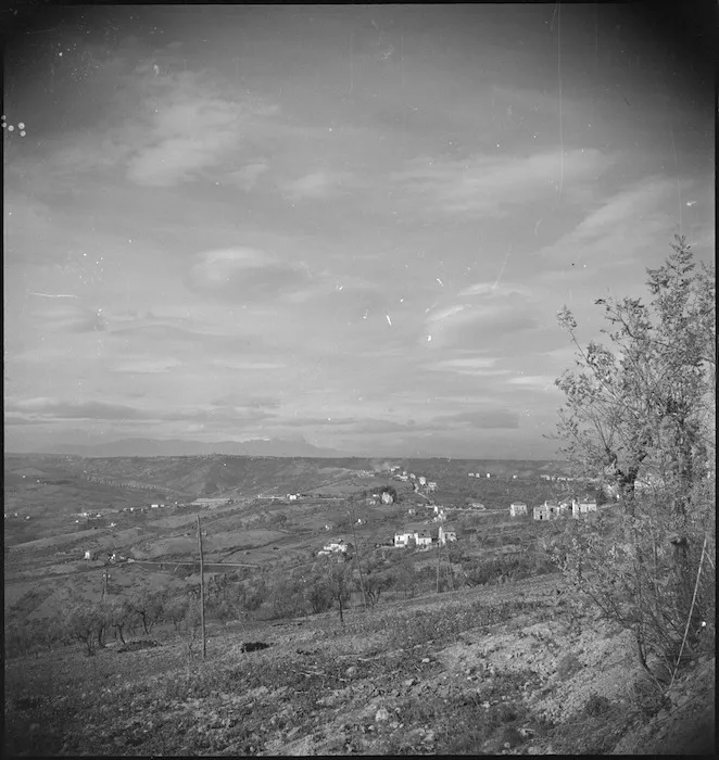 General view of the country near Castelfrentano, Italy, during World War II - Photograph taken by George Kaye