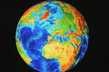 Image: Globe Centred on 45°N 0°E