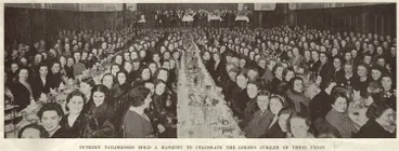 Image: Dunedin tailoresses hold a banquet to celebrate the golden jubilee of their union