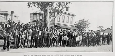 Image: Some Of The Unemployed Miners From The Taupiri Coal Company's Mine At Huntly