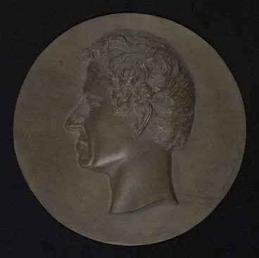 Image: Bronze medallion of Charles La Trobe