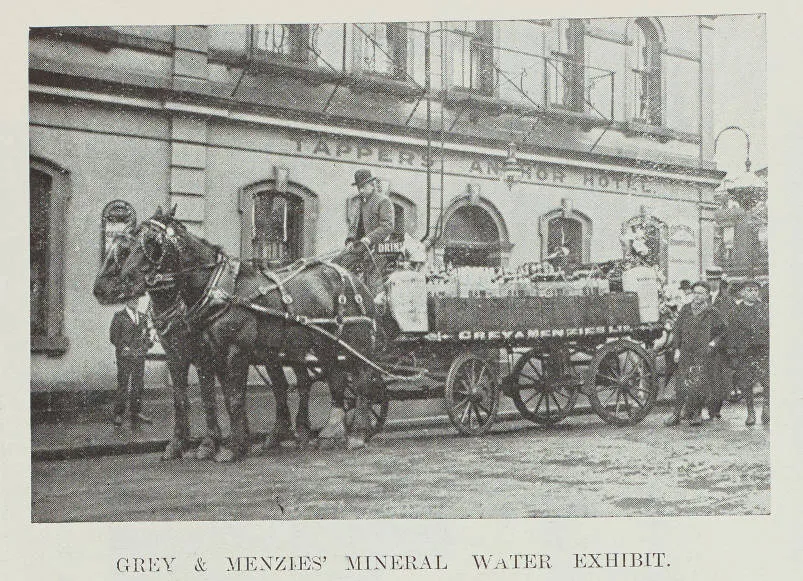 Grey & Menzies' mineral water exhibit