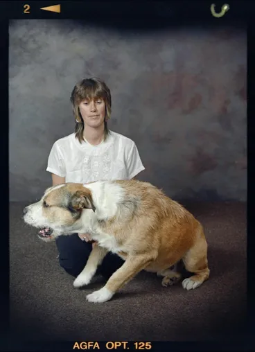 Image: Sue Goldsbury and dog