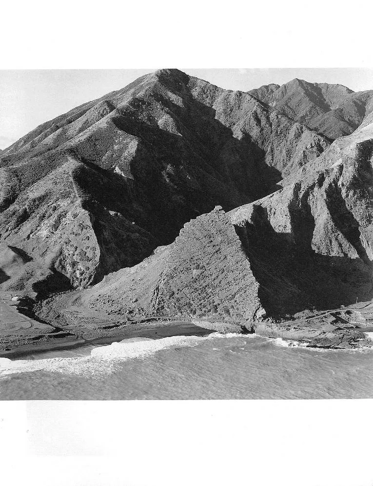 Kupe's Sails, Ngā Rā ō Kupe, near Cape Palliser, one of many landscape references to Kupe, the discoverer and shaper of Aotearoa