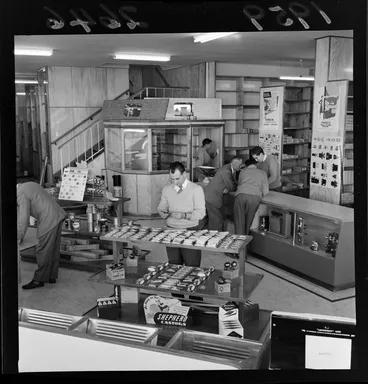 Image: Odlin's timber merchants new showroom, Petone, Lower Hutt, including unidentified staff and customers