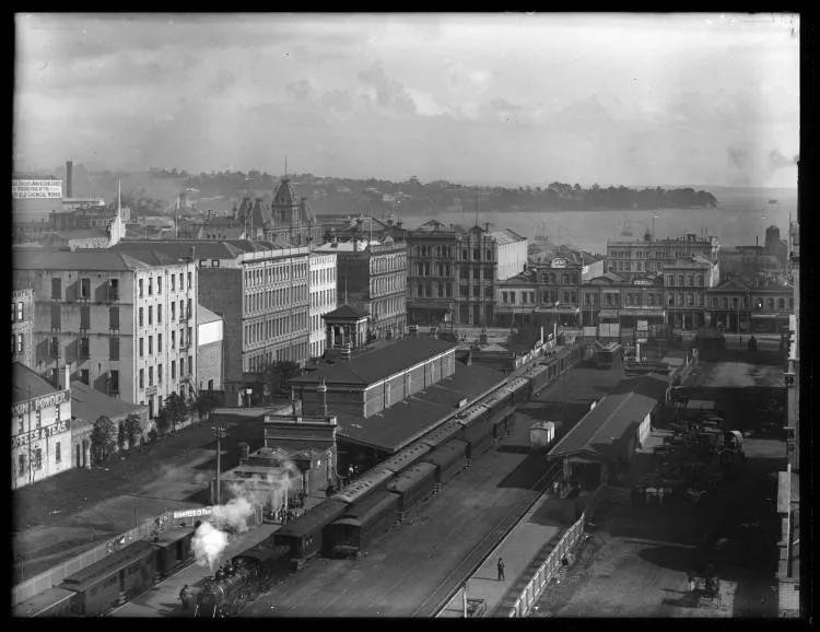 Queen Street Railway Station, Auckland Central, 1905